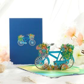 3D Pop Up Card Vintage Bicycle With Flower Card Greeting Card For Thanksgiving; Mother's Day; Valentine's Day; Birthday Size 17.8*12.7cm(7*5 Inch
