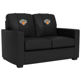 Silver Loveseat with New York Knicks Logo
