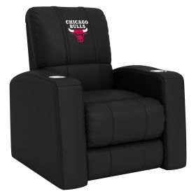 Relax Home Theater Recliner with Chicago Bulls Logo (Material: Commercial Grade Synthetic Leather)